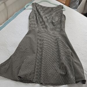 All that Jazz Check Asymmetrical A-line Dress